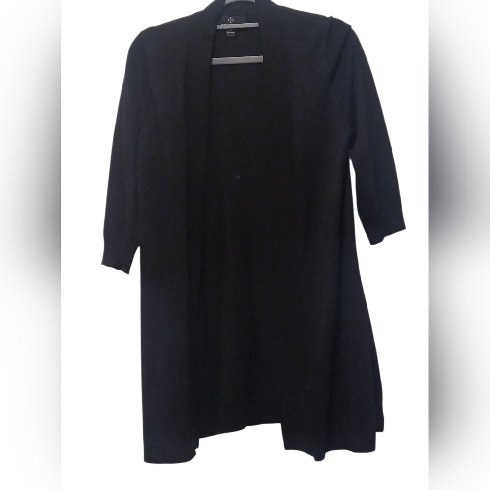 Ronni Nicole - NWT Black Open Front Cardigan Sweater W/ 3/4 Sleeves, Side Slits